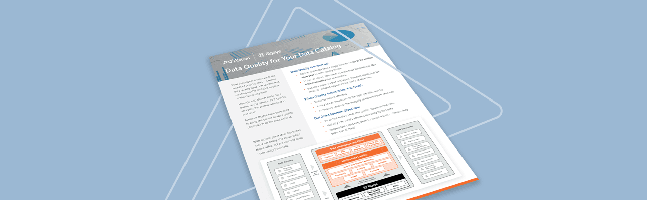 Alation Resource: Alation and Bigeye data quality for your data catalog