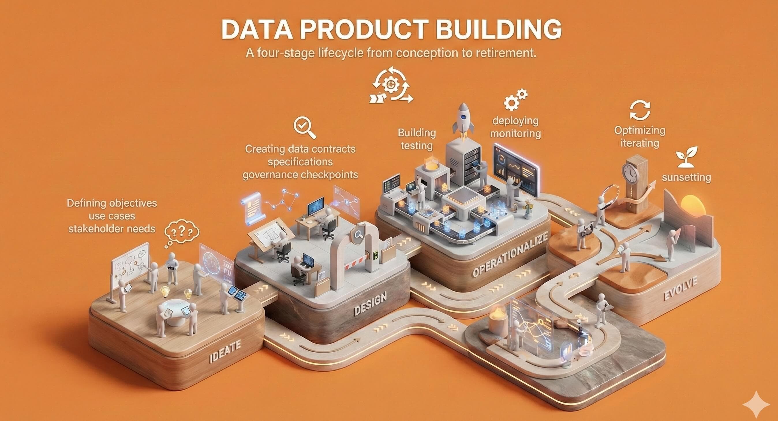 image showing data product 4 lifecycle stages