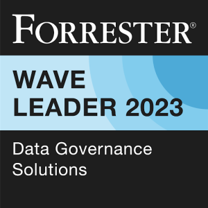 The Forrester Wave Data Governance Solutions Q3 2023 Leader badge