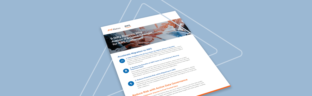 Alation Resource: 9 Nifty Reasons Why Alation is a game changer for AWS
