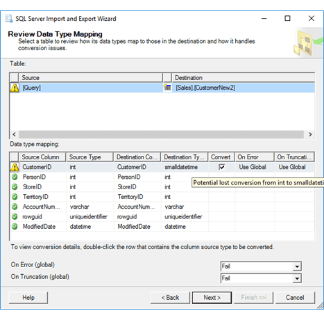 Data type mappings in Microsoft SSIS