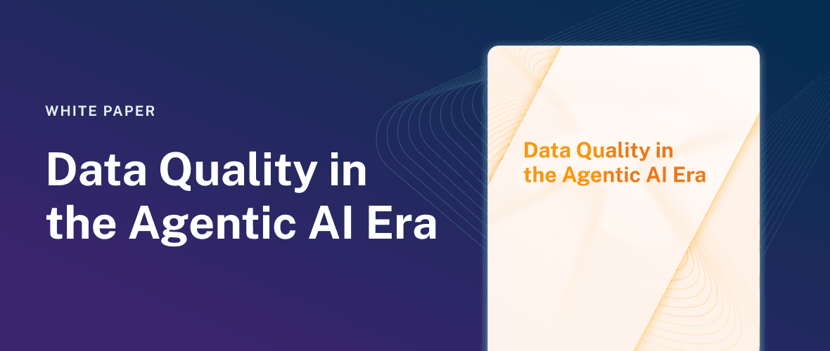 Large banner for "Data quality in the Agentic AI Era" white paper