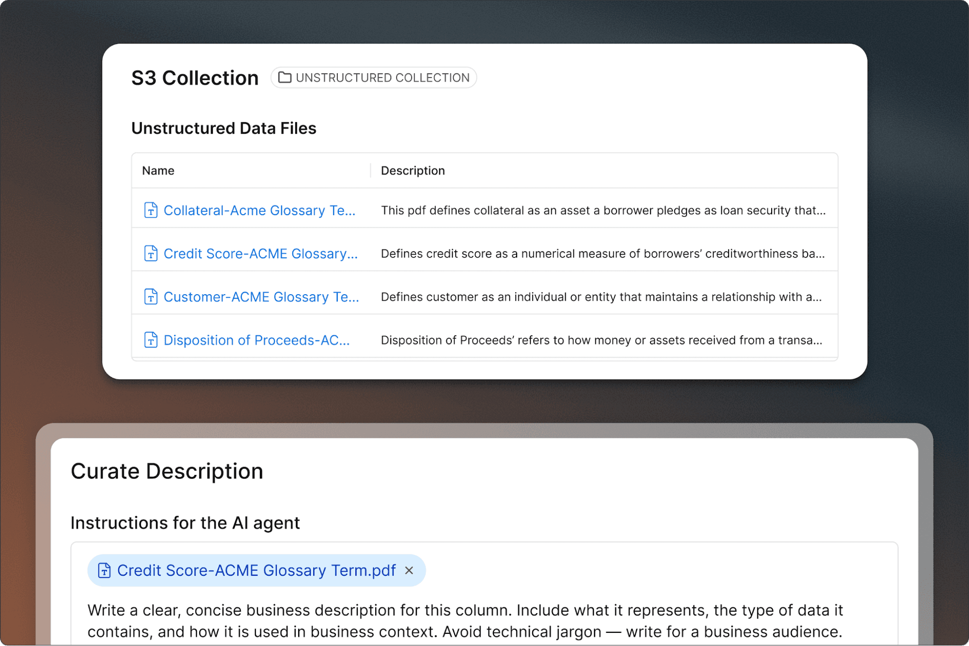 Alation Governed collections screenshot