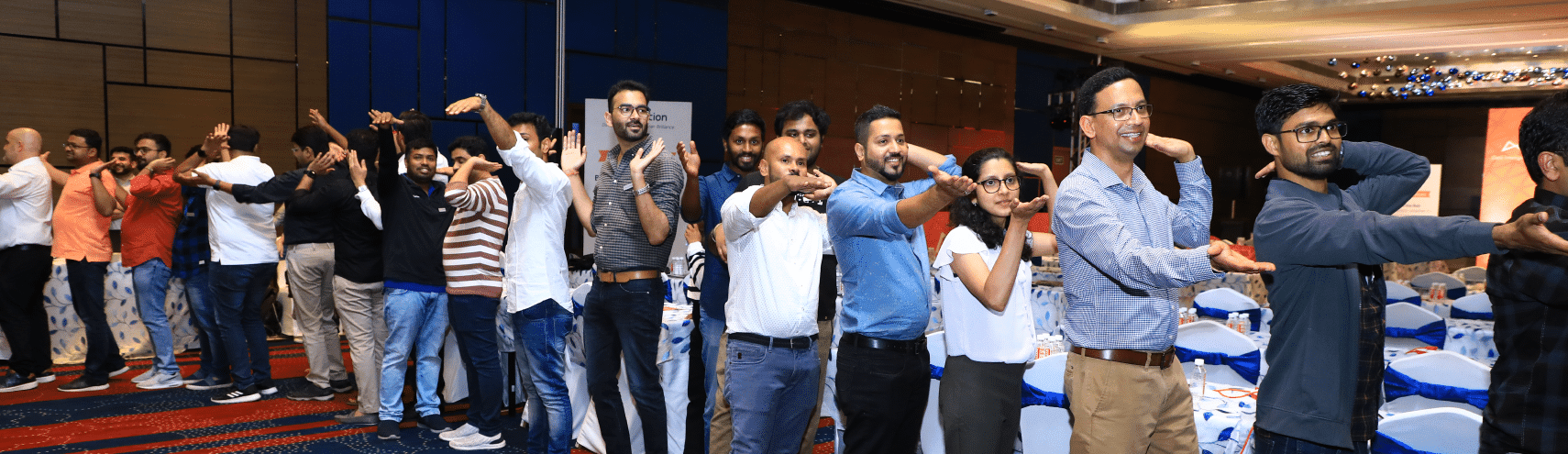 Alationauts at Alation's India KickOff 2023 (IKO) dancing and having fun together
