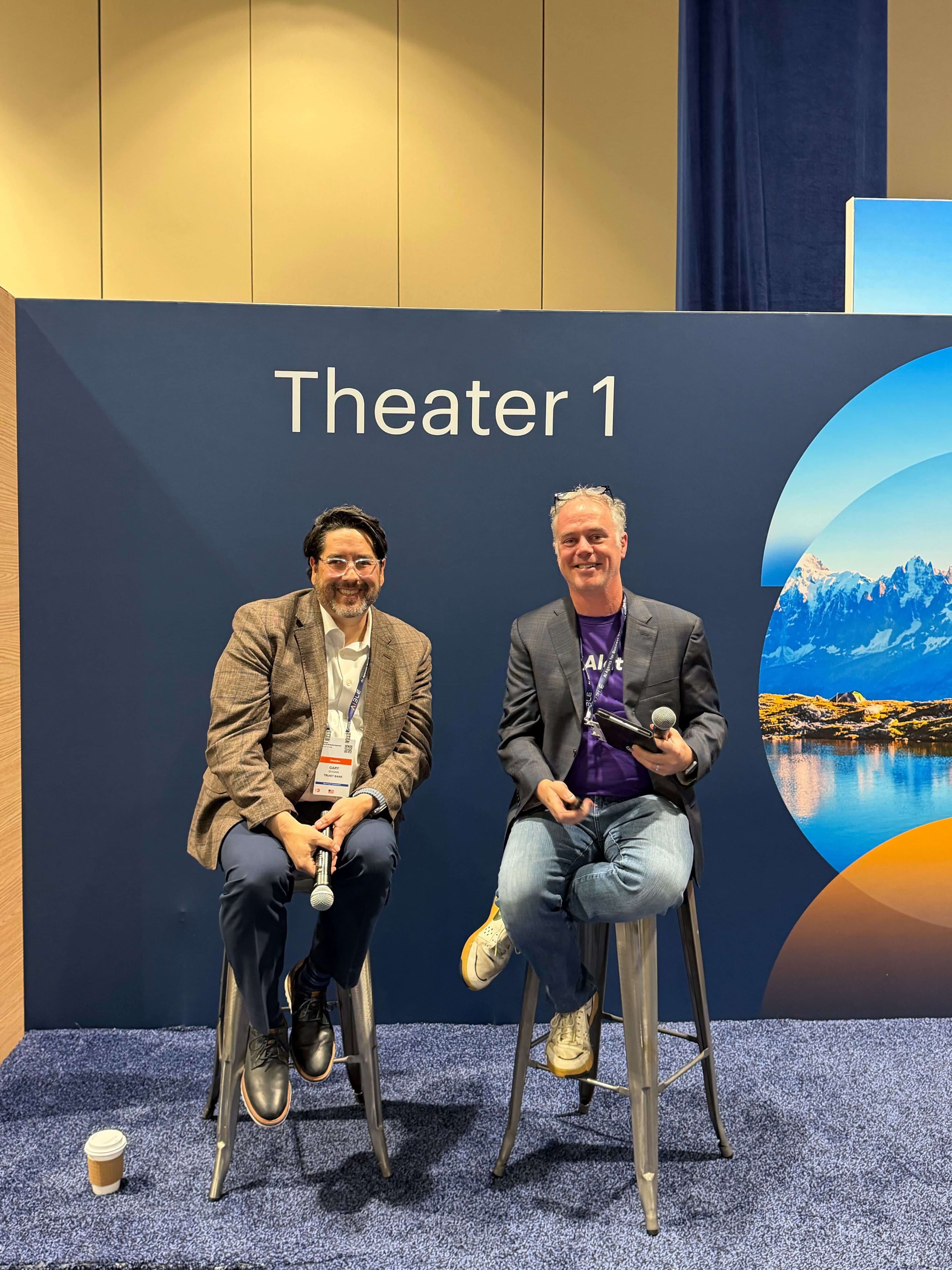 Jonathan Bruce of Alation and J Gary Dugan of Truist Bank after their presentation at Gartner Orlando Data & Analytics Conference 2026