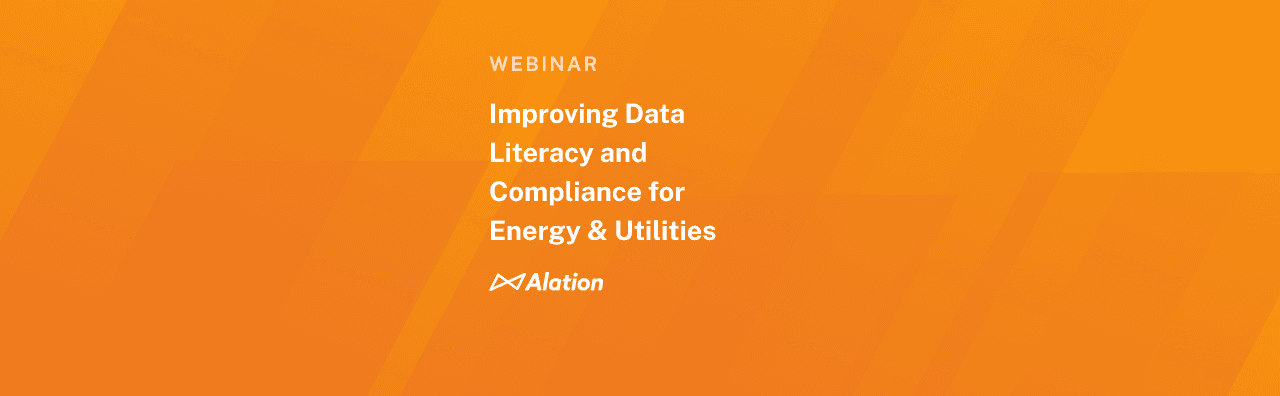 Webinar: Improving Data Literacy and Compliance for Energy & Utilities
