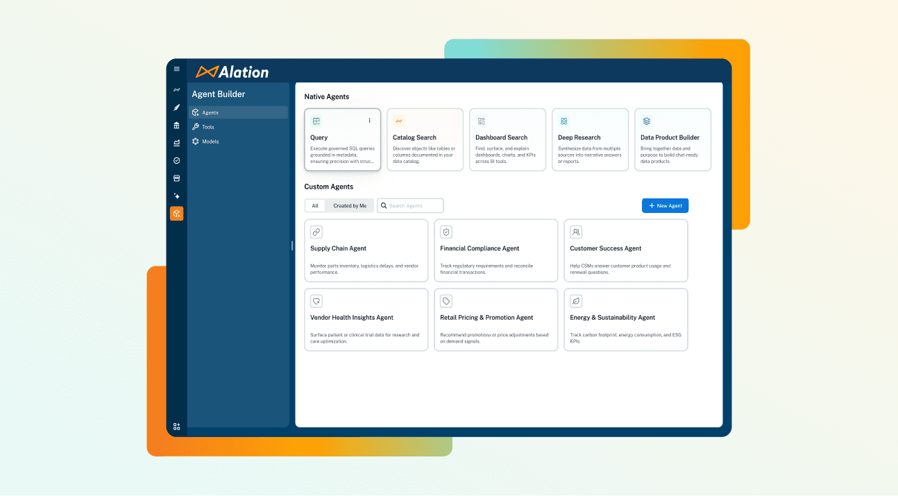 Alation data agent builder new product feature