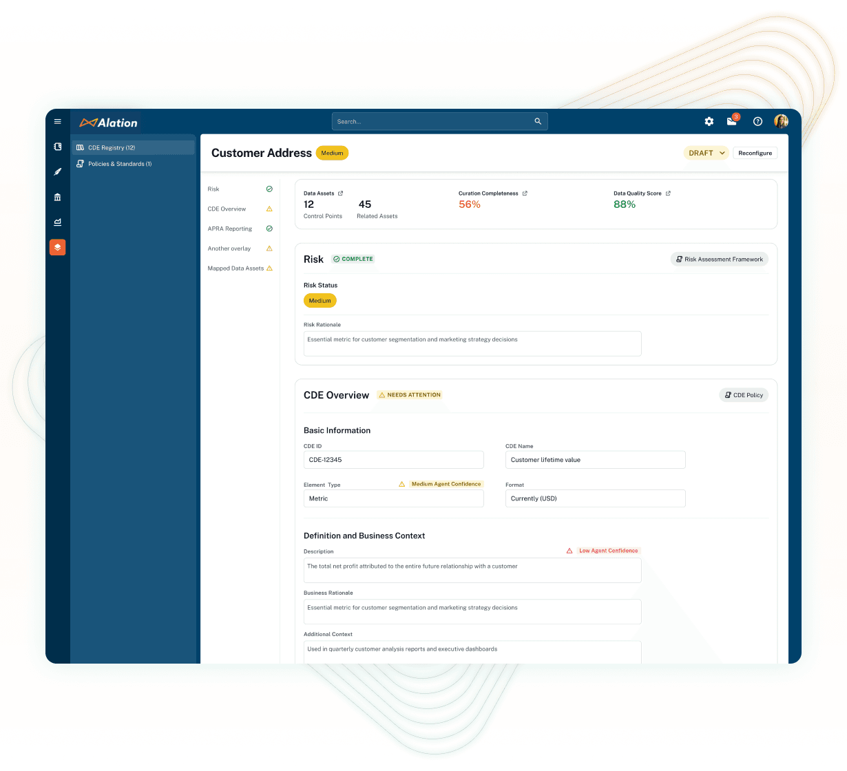Alation CDE Governance: CDE Drafting Agent