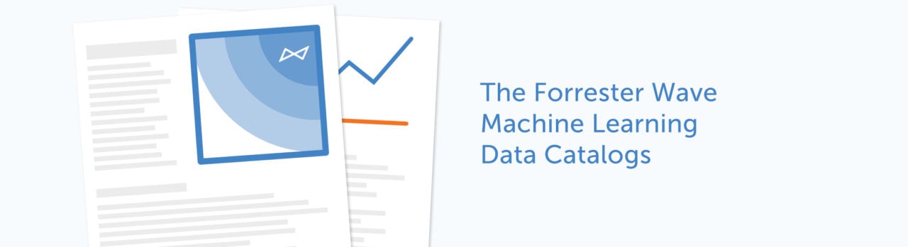 Hero image from an Alation blog about the Forrester Wave: Machine Learning Data Catalogs