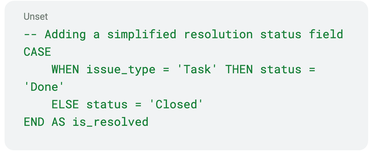 JIRA data for data product use case (adding semantic layers)