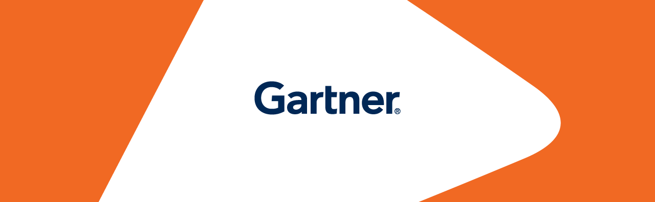 Thumbnail image showcasing Gartner's logo with our orange brand color for our analyst reports.