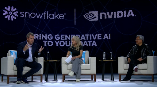 Snowflake CEO Frank Slootman joined Jensen Huang, CEO of Nvidia for a conversation hosted by Sarah Guo, CEO of Conviction at Snowflake Summit 2023
