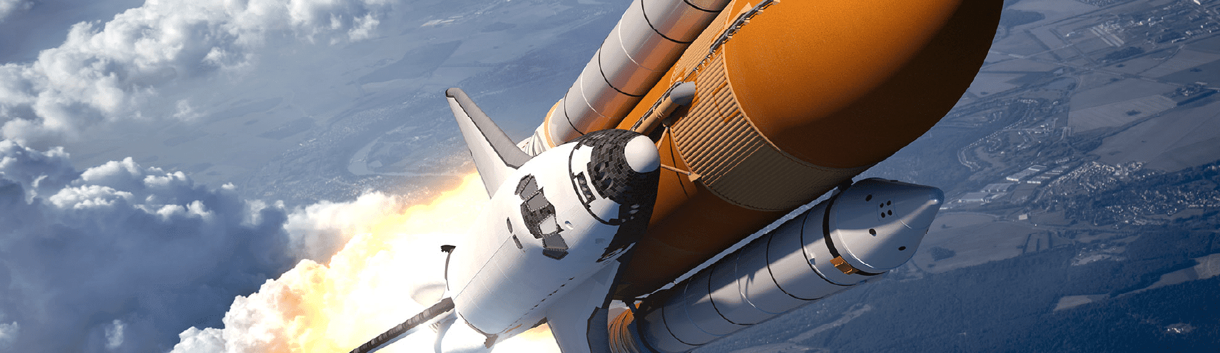 A rocket ship launching to outer-space depicting Alation's launch of Open Data Quality Framework