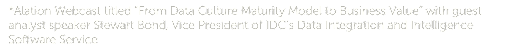 Quote image from the Vice President of IDC’s Data Integration and Intelligence Software Service, Stewart Bond