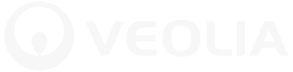 Veolia company logo in white, featuring a circular leaf emblem on the left and the word VEOLIA in bold letters.