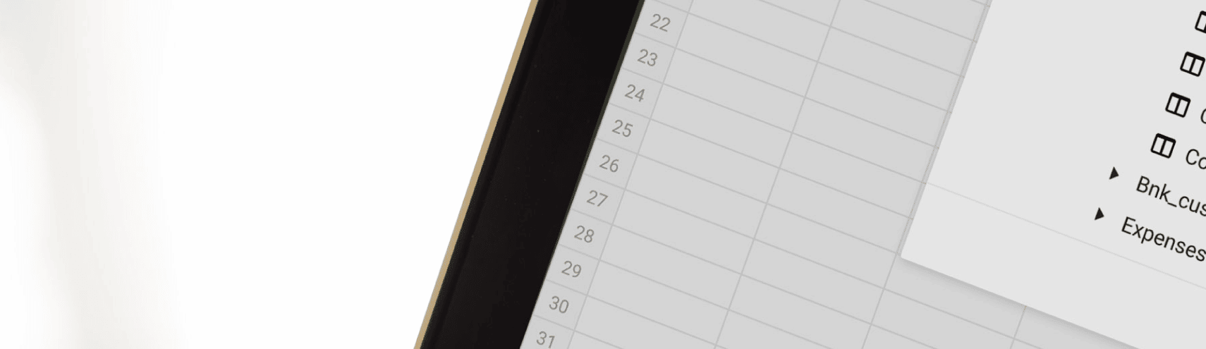 A zoomed in image of a spreadsheet tab