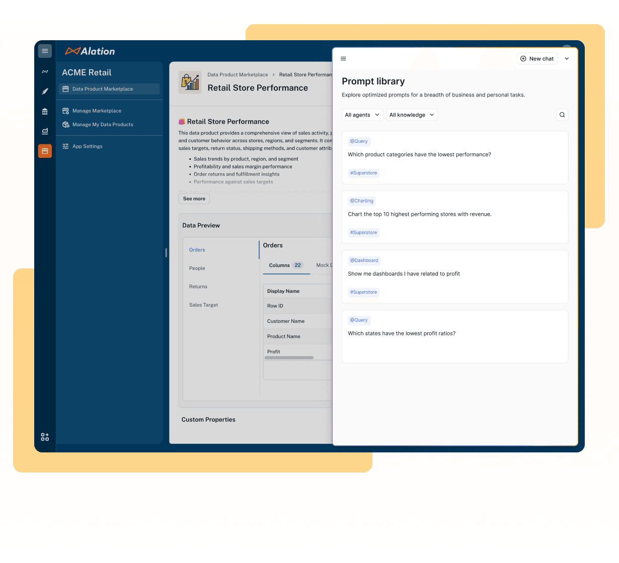 Alation product: Chat with Your Data-Easy-Theme