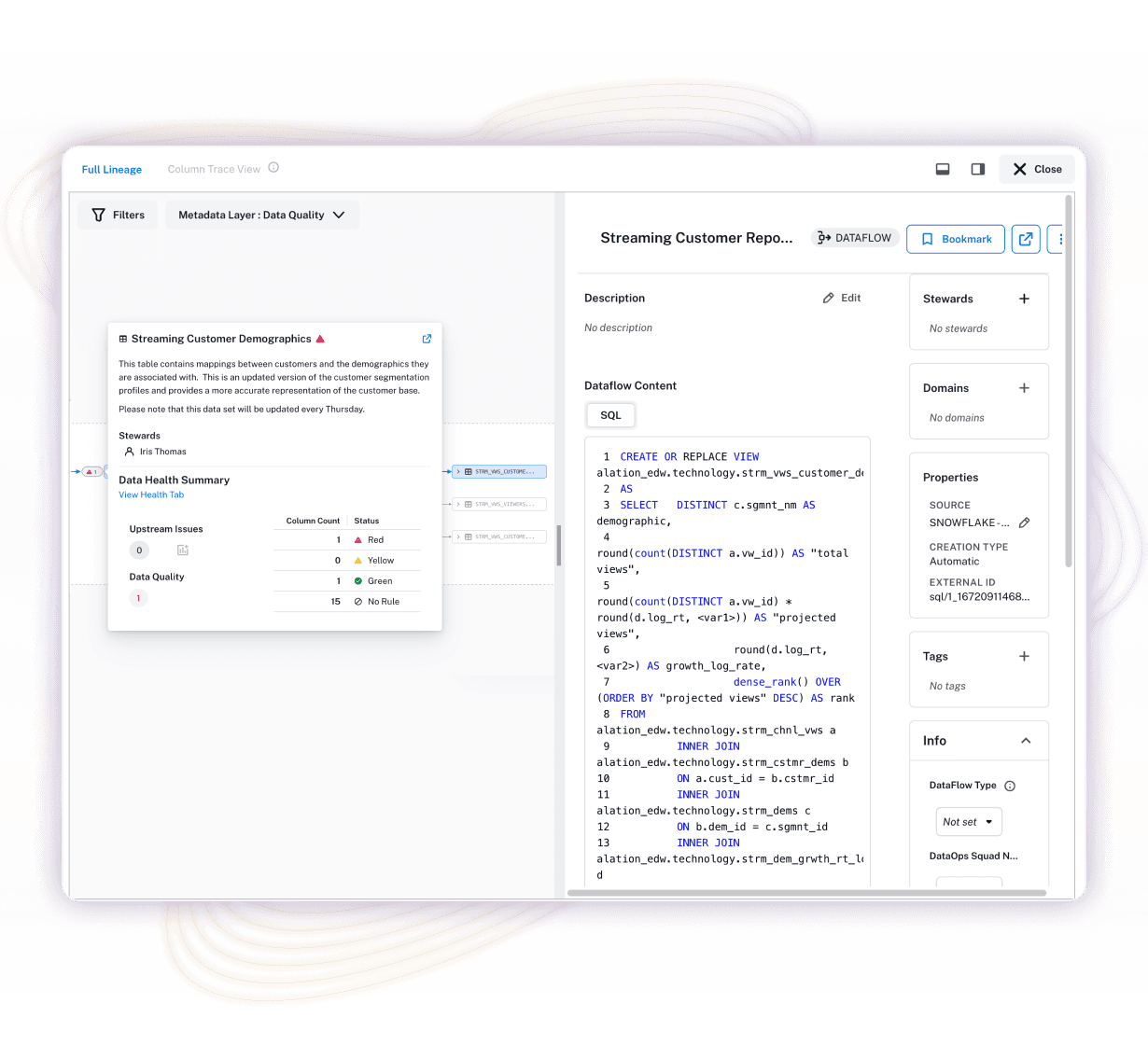 Product image showing how the Alation Data Catalog extracts data and integrates metadata