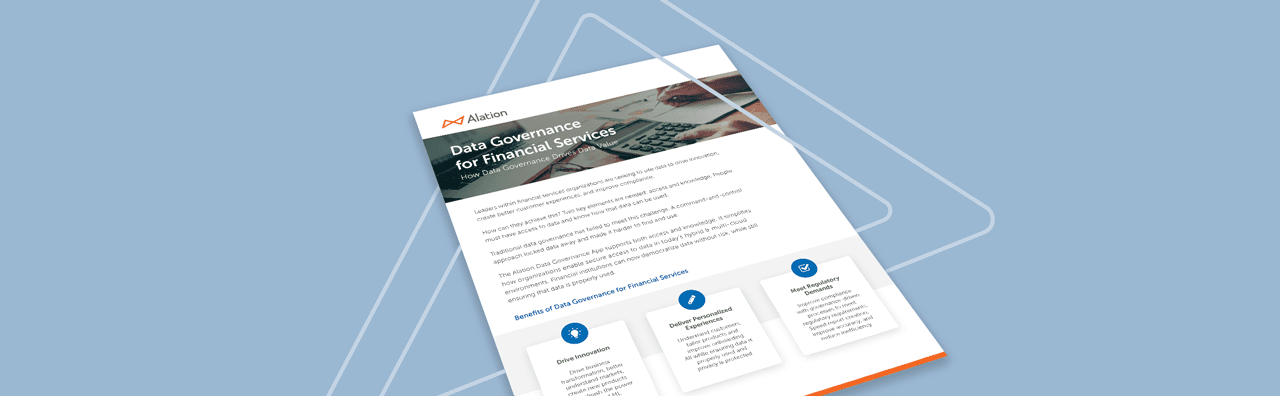 Alation Resource: Data Governance for Financial Services