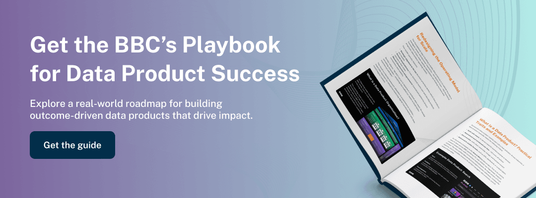 Banner promoting data product whitepaper featuring the BBC
