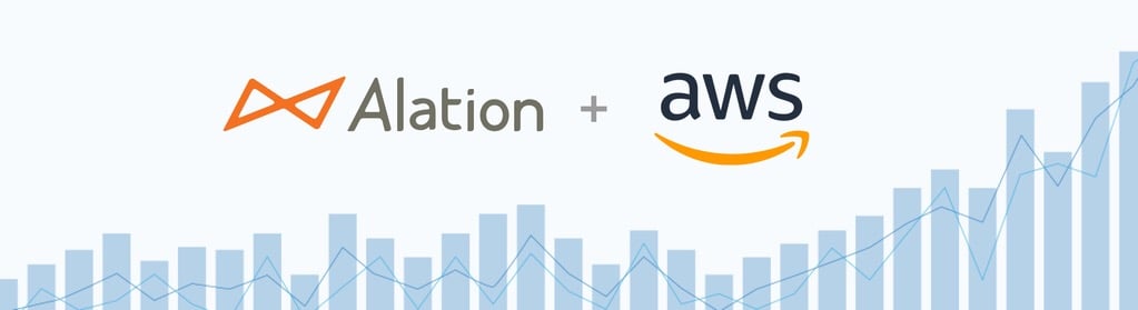 Hero image from an Alation blog about the partnership between Alation and AWS