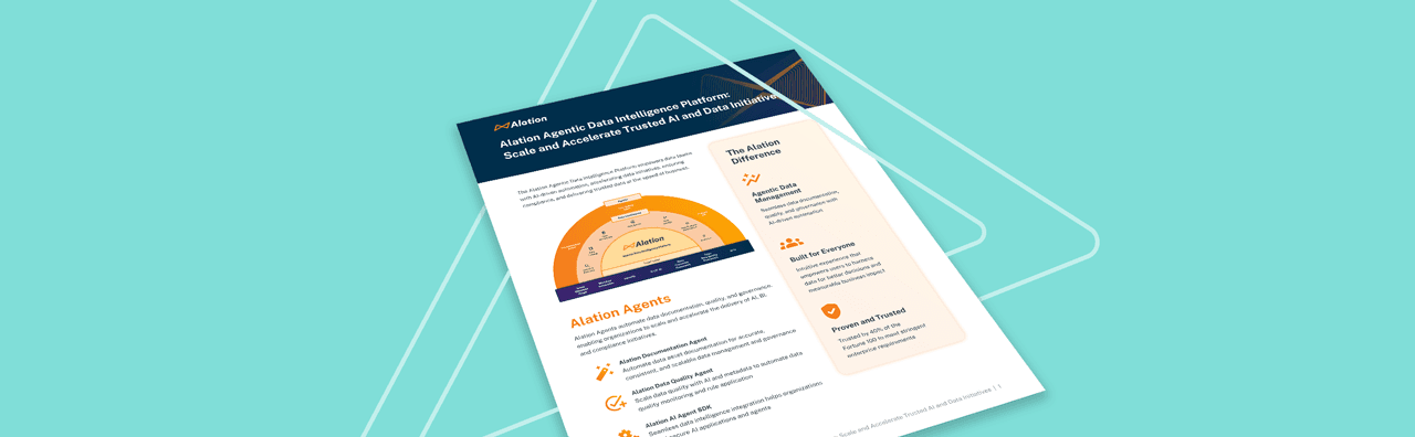 About Alation Agentic Data Intelligence Platform data sheet