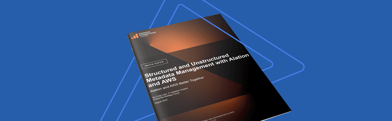 Alation Resource: Structured and Unstructured Metadata management with Alation and AWS