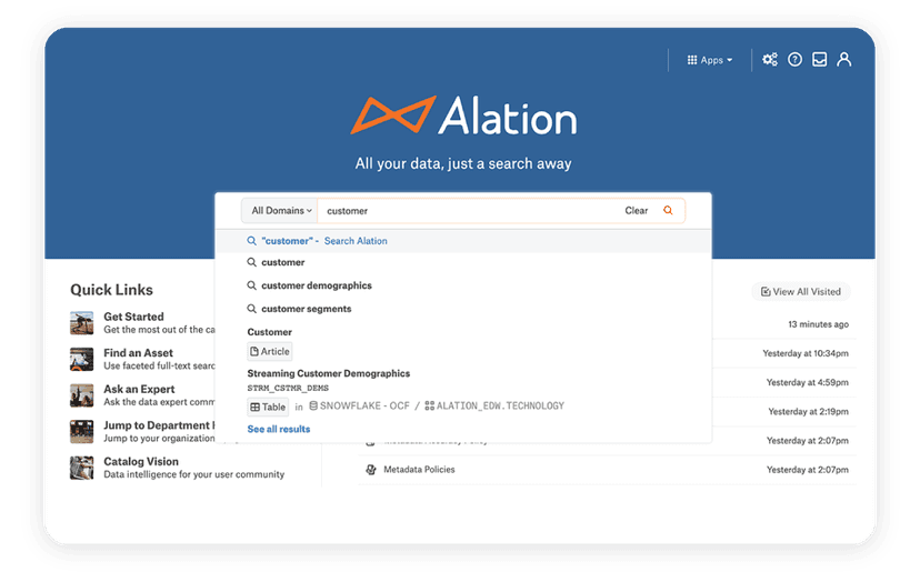 Alation Data Catalog Alation