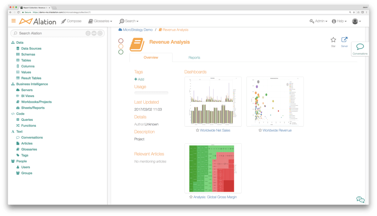 A CatalogFirst Approach to MicroStrategy Reporting Alation