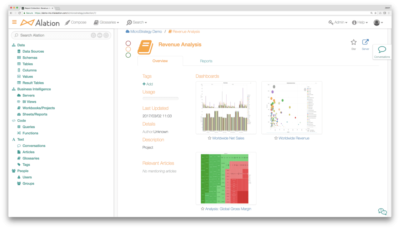 A CatalogFirst Approach to MicroStrategy Reporting Alation
