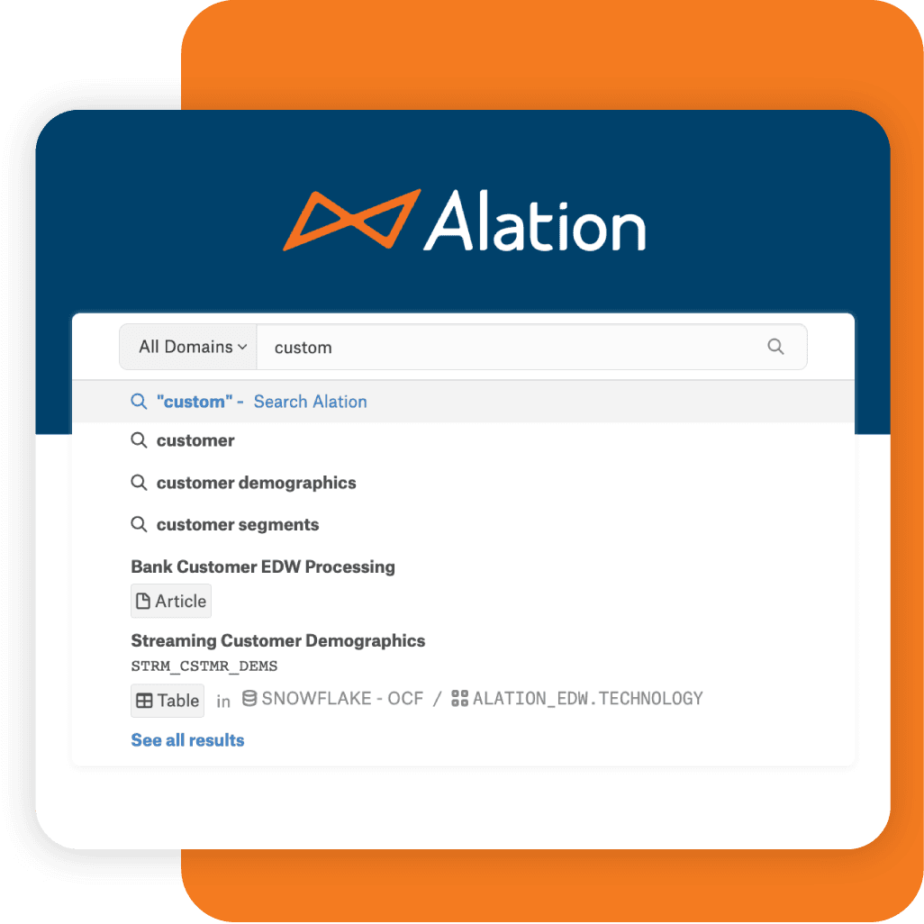 The Alation Data Intelligence Platform Data Catalog & Governance