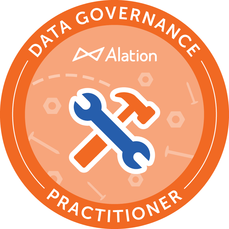 Orange Alation Data Governance Practitioner badge