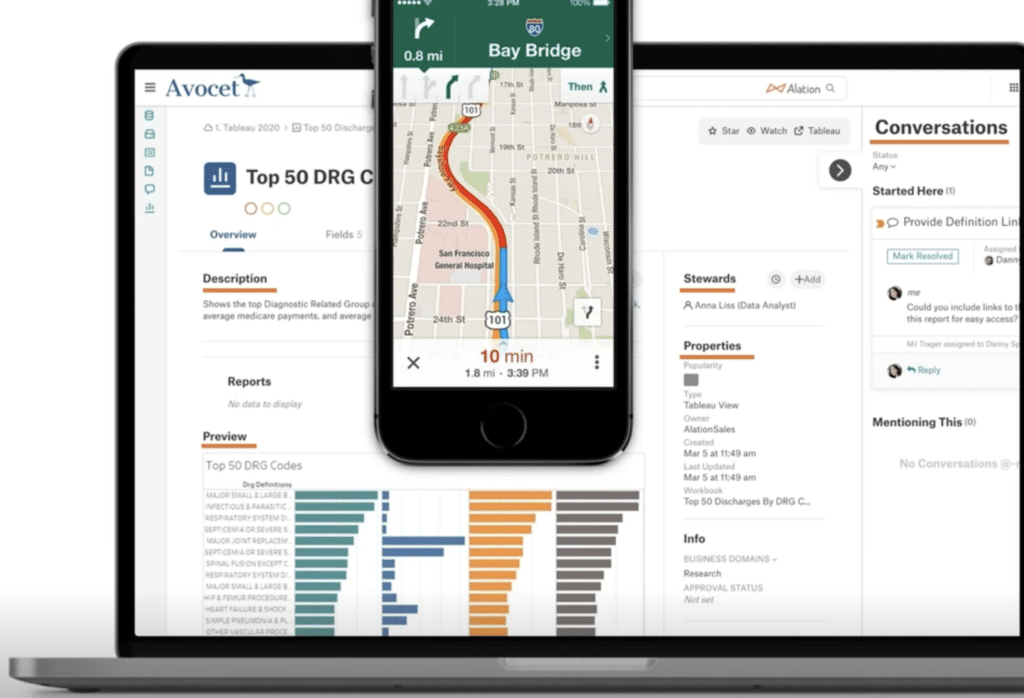 Alation provides guided navigation through data