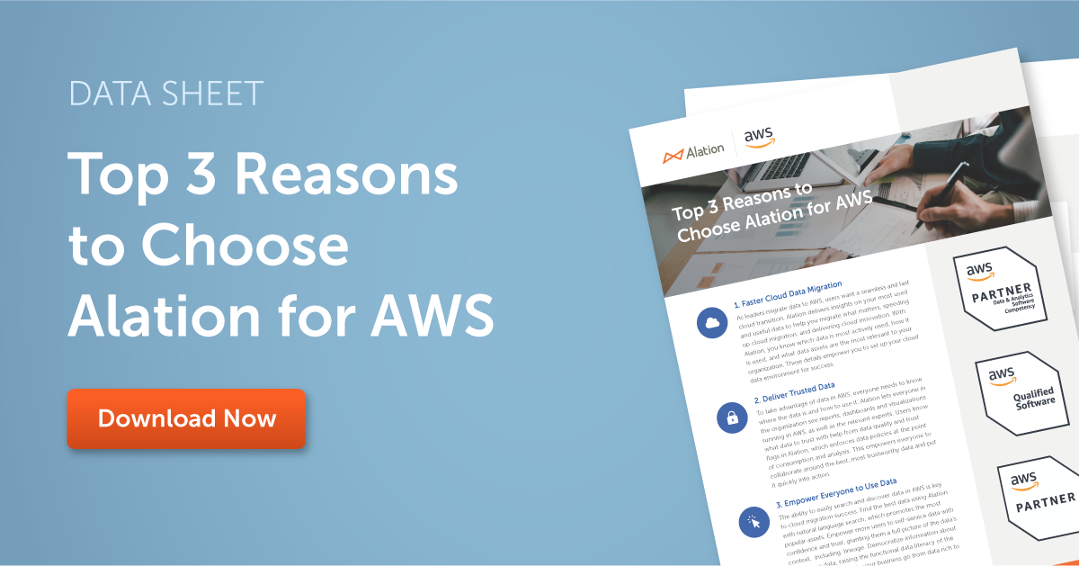 Download the Top 3 Reasons to Choose Alation for AWS
