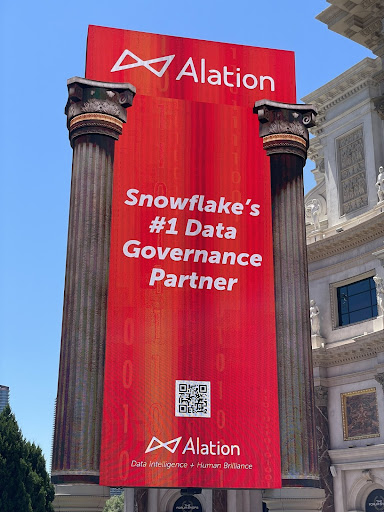 Alation Snowflake Data Governance Partner signage