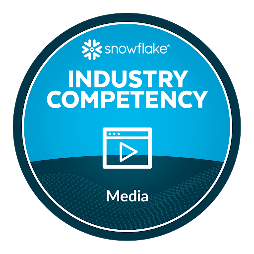 Snowflake industry competency media badge